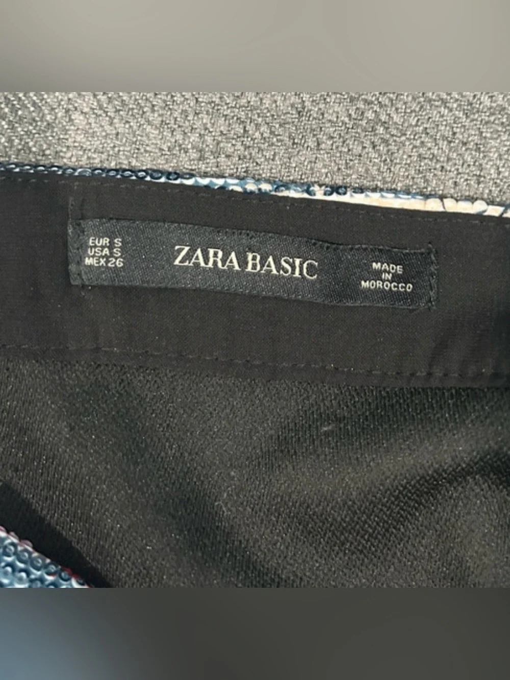 Rare EUC Zara Sequin Striped Skirt - Red, Navy & White - Size Small